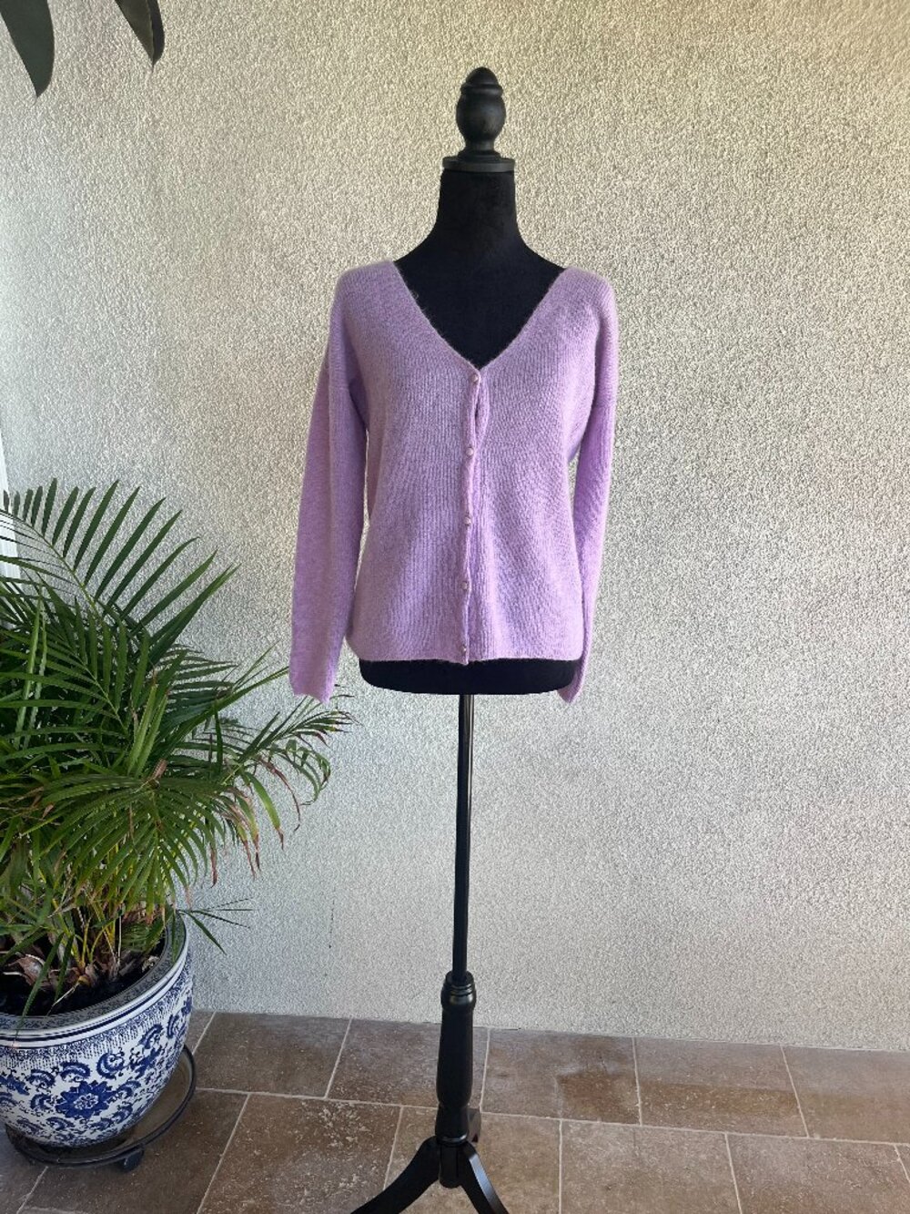Purple Sezane Cardigan